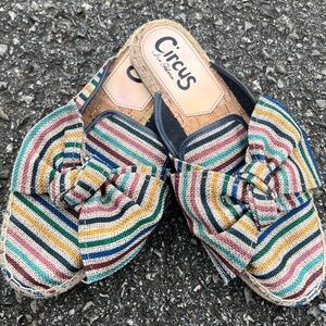 Circus Women's Shoes 7.5M Flats Slip Ons Rainbow Summer Dress Casual Beach